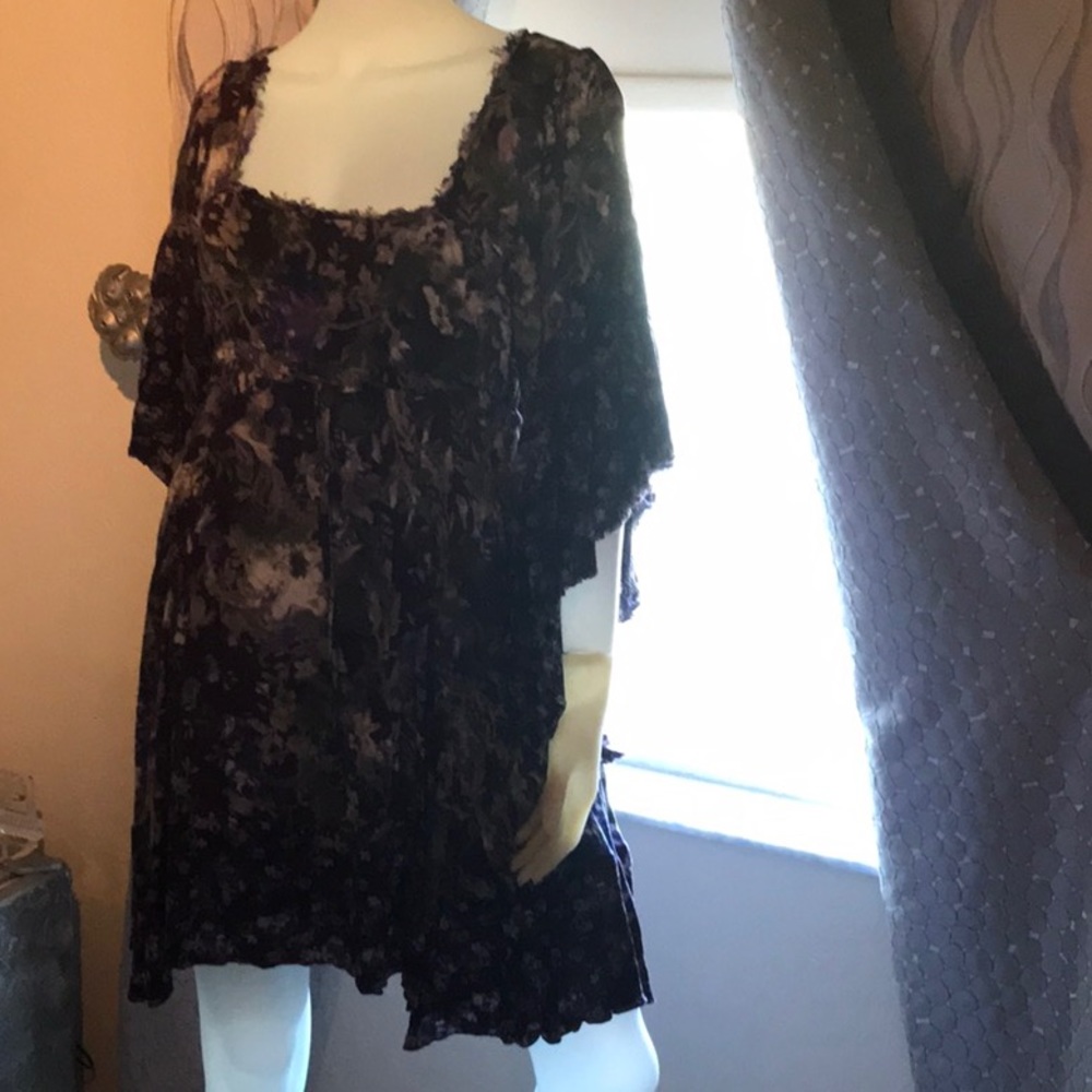 Purple floral babydoll dress by Free People